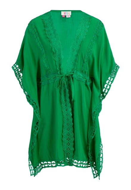 IZIA Kimono met gaatjeskant Dames groente