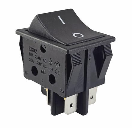 Tuimelknop 4-Pin OFF/ON voor Grasmaaiers - 16A 250V