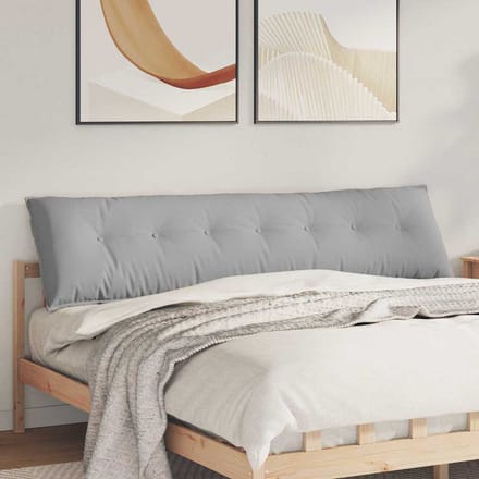 vidaXL - Rugkussen - Wolkgrijs - 200 - x - 50 - x - 19 - cm - Stof