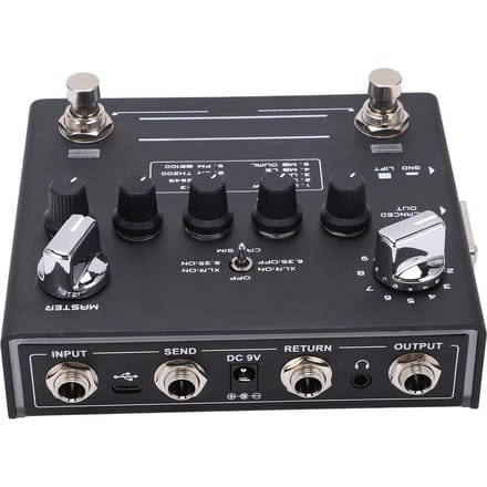 Digitale Preamp Effect Gitaar Stompbox Dubbel Kanaal 18 Toons Audio Accessoires DC 9V 320mA black