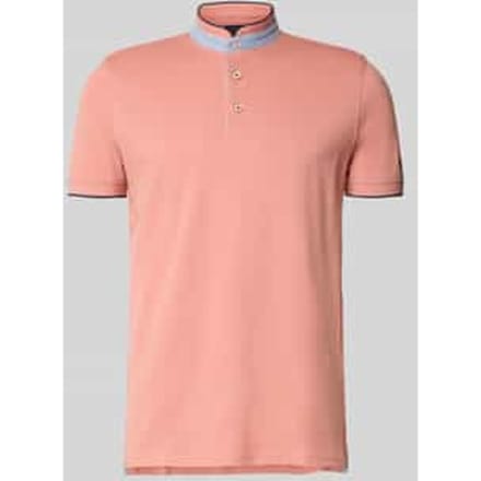 Regular fit poloshirt van puur katoen met opstaande kraag