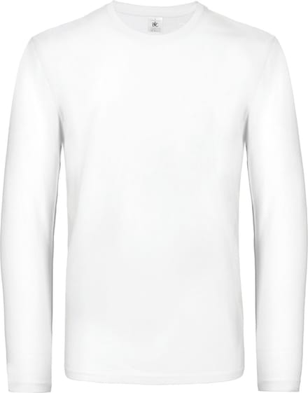B&C #E190 Men's T-shirt long sleeve CGTU07T - White - M