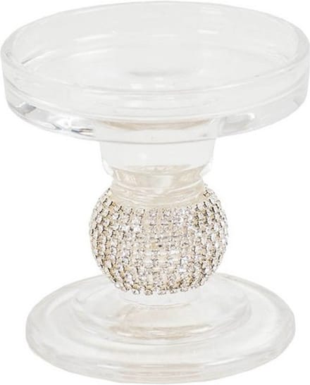 Housevitamin - Kaarsenhouder 'Mea' (Zilver, 8.5cm)
