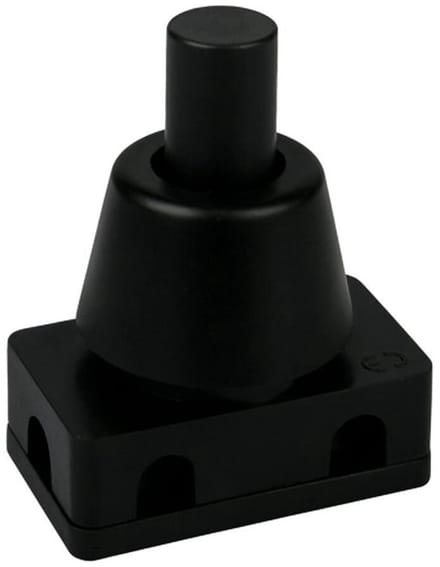 Drukschakelaar ⌀8mm OFF-ON - Enkelpolige - Inbouw - 2A/250V - Zwart
