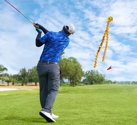 1x Exploderende Gouden Prank Golfbal Grap Gofbal