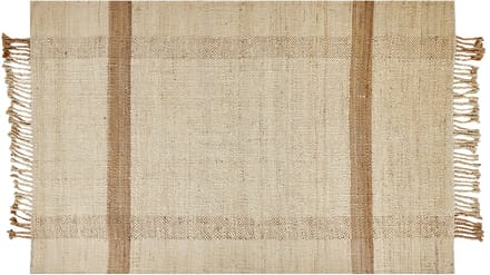 YELMEZ - Modern vloerkleed - Lichtbeige - 140 x 200 cm - Jute