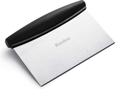 Bondoo - Deegschraper - Ergonomisch Deegsteker RVS - Pizza mes - Groentesnijder - Zilver