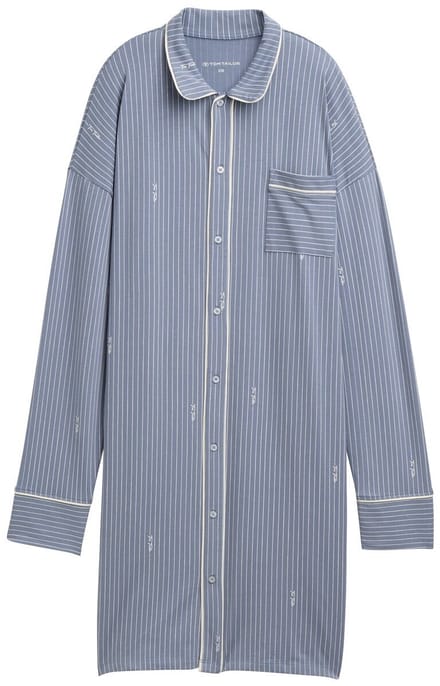 Tom Tailor - Gestreept nachthemd - Maat 36 - blue-medium-vertical stripe