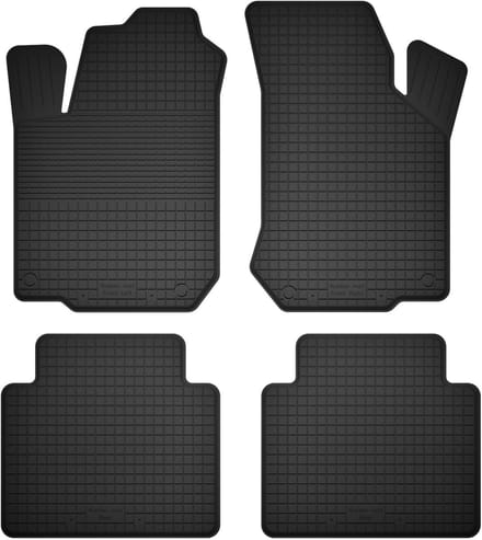 Wielganizator BasicProtect Serie - Rubber Autovloermatten - 1,5 cm Rand - 4 Stuks