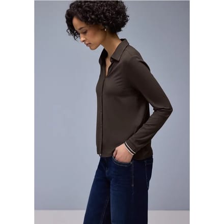 Shirt met een blouse-look