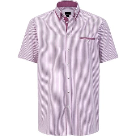 Babista herren Overhemd Met Korte Mouwen - 51/52 - rood - Plus Size