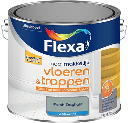 Flexa - Mooi Makkelijk Vloeren & Trappen Zijdeglans - Fresh Daylight - Mengverf - 2,5 L
