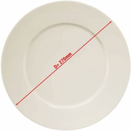 GGM Gastro (24 Stück) PERA Creme - Teller - flach - Ø 270mm - Creme Crème