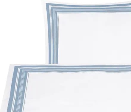 Luxe 2dlg dekbedovertrekset blauw wit gestreept 155x200cm 100% katoen kussensloop 50x80cm