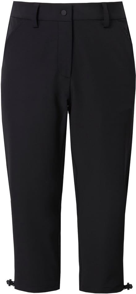 Ulla Popken - Dames - 3/4-softshellbroek superdun verstelbare zoom - Zwart - Maat 42