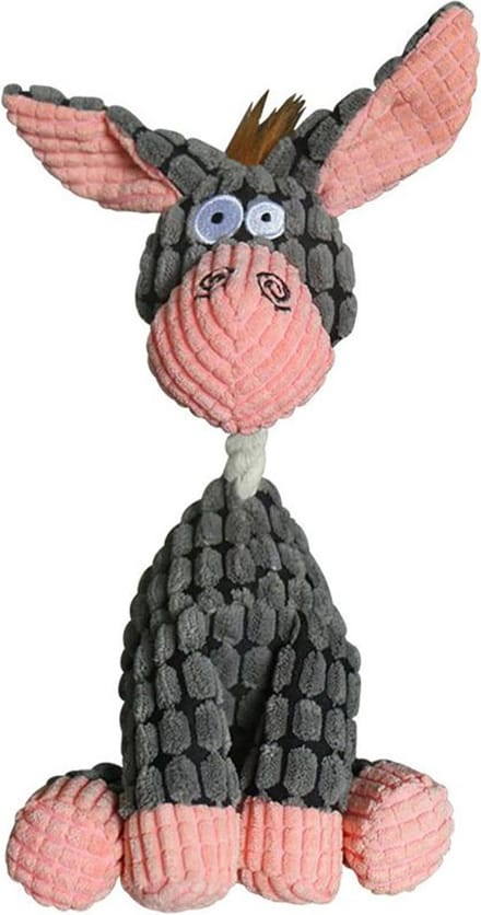 DW4Trading Hondenspeelgoed Ezel 26 cm- Knuffel