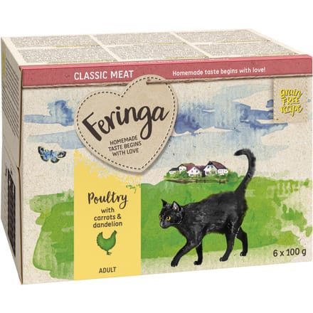 6x100g Kuipje Gevogelte Feringa Kattenvoer