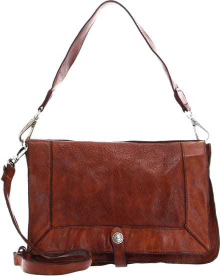 CAMPOMAGGI Leren Schoudertas Crossbody Bag Medium Cognac Terracotta