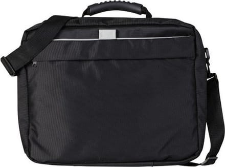 Schoudertas/aktetas/werktas zwart 37 x 32 cm - Laptoptas/documententas met verstelbare schouderband