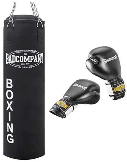 Bokszak Set - Vechtsport Uitrusting - Thuis Trainen - Inclusief Handschoenen - 80 x 30 cm - Zwart