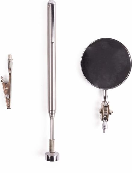 Benson Pick-up tool 3-in-1 - Magneet, spiegel en klem - Telescopisch 13.5-64.5 cm