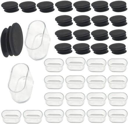 Rubberen Stoelpootdoppen - 40 Stuks voor Ovale Stoelen