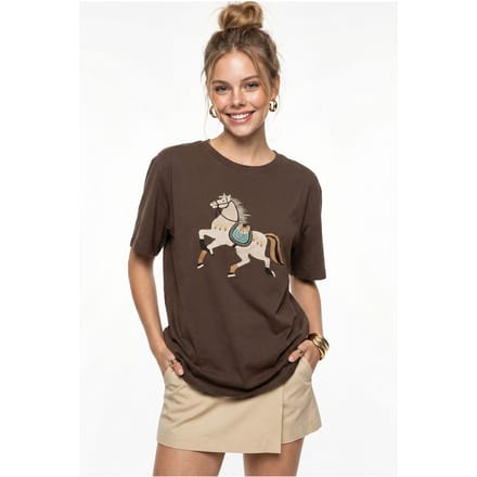 Overmaat Geprikte Sequins Crew Neck T-Shirt