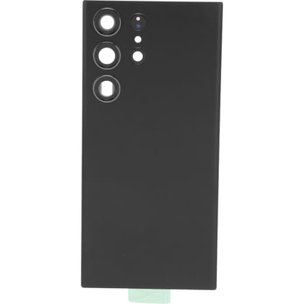 Vervangende Achterruit met Vooraf Geïnstalleerde Camera Lens en Reparatiegereedschap Kit voor Samsung Galaxy S23 Ultra Zwart zwart