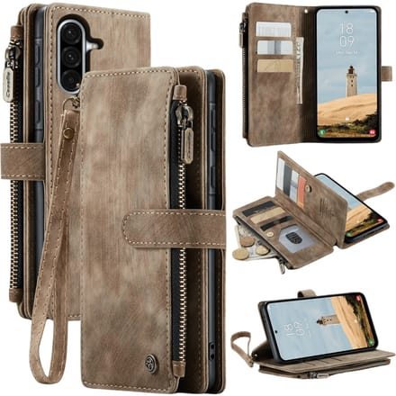 Caseme Samsung Galaxy A56 Vintage Wallet Hoesje Bruin