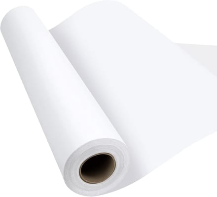 Knutselpapier Rol - Kraftpapier Wit - Creatief Bezig Zijn - Wasvrij en Ongecoat - 15 " x 354 " - Wit