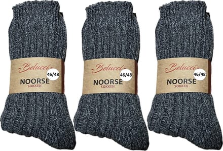 Belucci Noorse Wollen Sokken 6 paar Maat 46/48