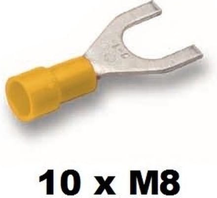 Cimco vorkkabelschoen geisoleerd 4-6mm2 M8 zak 10
