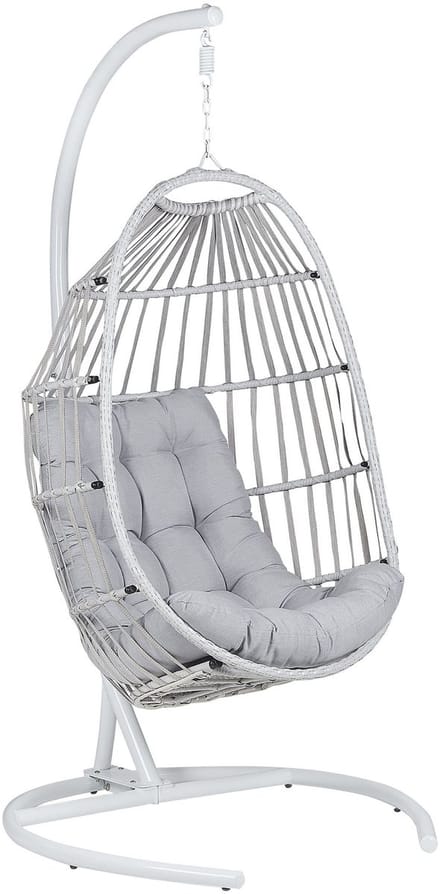 SESIA - Hangstoel - Lichtgrijs - Polyester