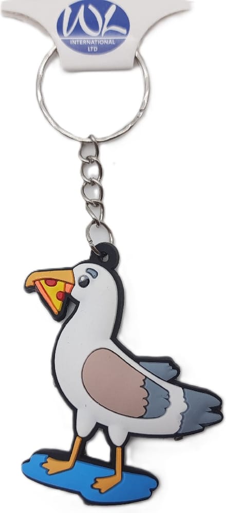 Sleutelhanger Zee Meeuw Pizza | Seaside Seagull | Strand