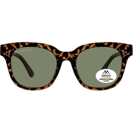 Sonnenbrille Montana mit grüner Schildkröte aus polarisiertem G15-Glas