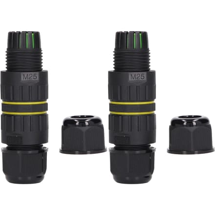2 STKS Aansluitdoos Connector Tuin M25 4-aderig IP68 Waterdicht 10?14mm Elektrische Stroomkabel