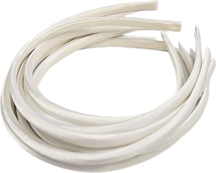 Fako Fashion - Diadeem - Hoofdband - Haarband - Satijn - 10mm - Gebroken Wit - 10 Stuks