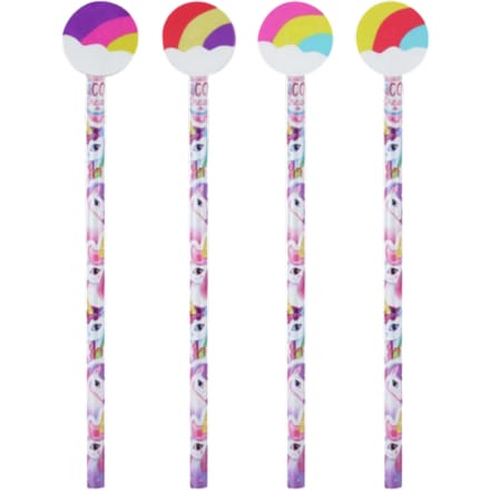 Uitdeelcadeautjes voor Kinderen - 5 stuks – Eenhoorn potloden met gum – Unicorn - 5 stuks - kerstcadeau