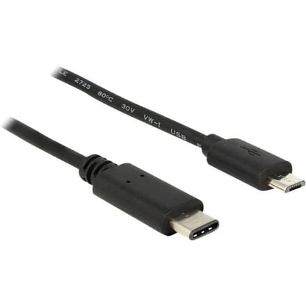 Delock - USB-C Male naar USB 2.0 Micro Male - 1 m
