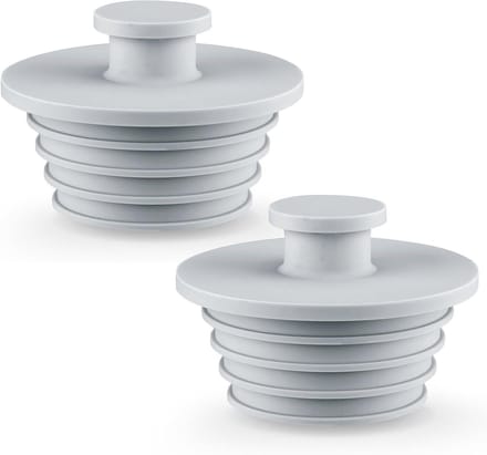 Bad Stopper - Wastafel Stopper Gootsteenstop - Afvoer Afsluiten - Getrapte Afdichting - 2 stuks - Grijs