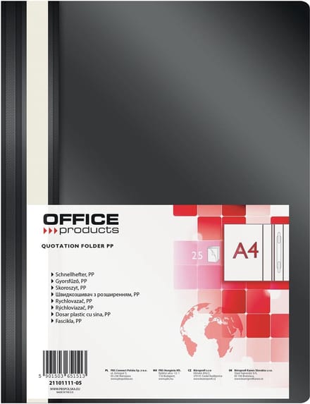 Snelhechtmap A4 PP zwart