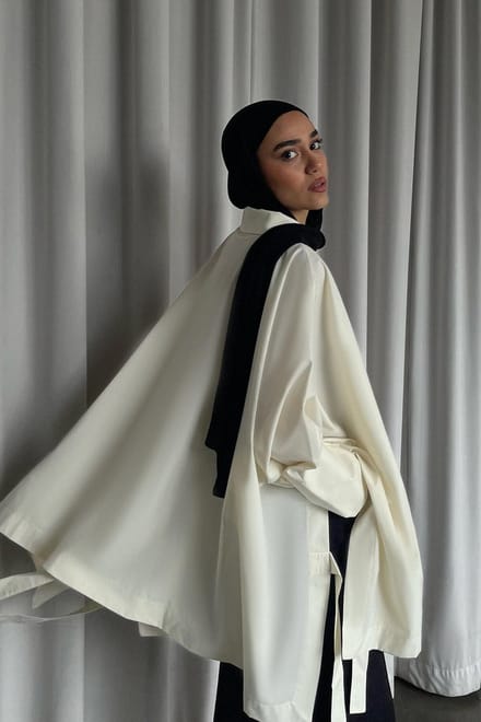Touché Privé - Oversized blouse met strikdetail - Ecru - Dames