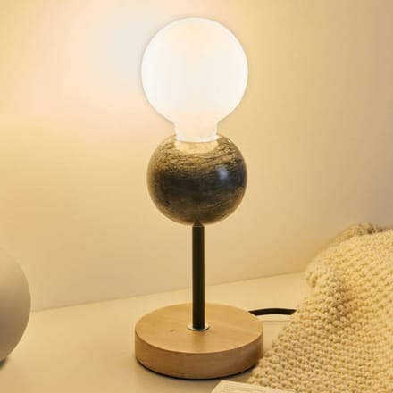 Pauleen Marble Dream tafellamp met houten voet
