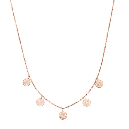 Victorious Dames Ketting - Rosé Goud - Model: Flowera
