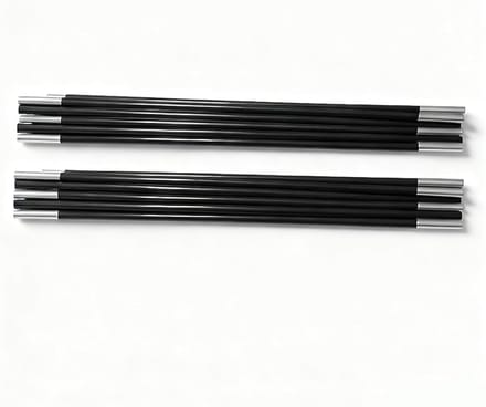 Tentstok Set - Luifel Frame - Kamperen Buiten - Flexibel Glasvezel - 448 cm Lengte - Zwart