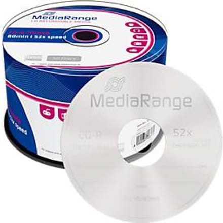 MediaRange CD-R 700 mb | 80 min. | 52x snelheid 50 stuks blanco (Origineel)