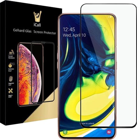 Screenprotector geschikt voor Samsung A80 - Full Screen Protector Glas