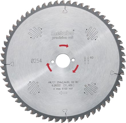 Metabo 628035000 HW/CT Cirkelzaagblad - 190 x 30mm - 48 WZ