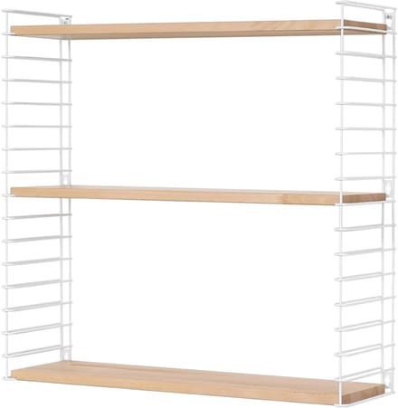 Multifunctioneel Houten Plank Rek met 3 Niveaus voor Thuis en Kantoor