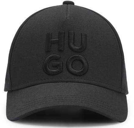 HUGO Jude-Stacked Cap Black Zwart